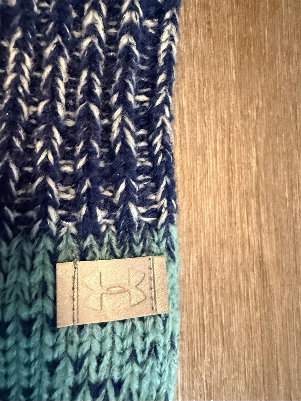 Under Armour Knit Blue Green Marled Kids Mittens